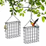 Vogel Nistmaterial Halter Set,Aufhängen Vogelfutterstation,Futterstation für Wildvögel,Futterstation und Halterung,Geeignet für den Außenbereich und die Veranda