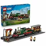 LEGO City Klassischer Dampfzug Spielzeug - STEM Modellbausatz - Set mit Bahnhof, Schienen, Führerstand Steuerung, Haltesignal und 5 Minifiguren - Geburtstagsgeschenk für Jungen ab 7 Jahren - 60511