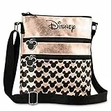 Disney Stitch Handtasche Mädchen Teenager Damentaschen Umhängetasche, Handtasche mit Reißverschluss & Verstellbarem Gurt (Mickey Mouse, 25x22x2cm)