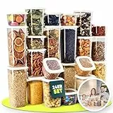 uandu Vorratsdosen mit Deckel Luftdicht - 24er Vorratsbehälter Set | Aufbewahrungsbox Küche Aufbewahrung & Organisation | BPA Frei | Küchen Organizer | Vorratsdosen für alle trockenen Lebensmittel