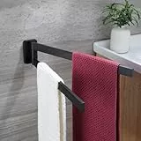 ZUNTO Wandmontage Doppelt Handtuchhalter 180° Schwenkbar 2-armig Handtuchhalter 304 Edelstahl Gebürstet Handtuchhalterung Handtuchstange für Bad und Küche 40.8cm