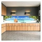 Dimex Küchenrückwand Folie selbstklebend Strand IM Paradies | Klebefolie - Dekofolie - Spritzschutz für Küche | Premium QUALITÄT - Made in EU | 350 cm x 60 cm