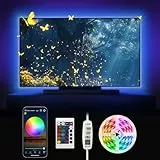 Beaeet LED-Streifen, 3 m, USB, LED-Streifen für Schlafzimmer und TV, LED-Streifen über Fernbedienung und Bluetooth-App, geeignet für Schlafzimmer, Spiele, Weihnachten