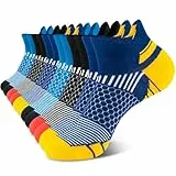 Niofind Socken Herren 47-50,Sneaker Socken Herren Sportsocken Atmungsaktive Gepolsterte Baumwolle Anti-Blasen Laufsocken für Sport Wandern Workout Fitness Gehen Radfahren Multipack 6 Paar
