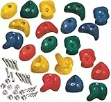 Garden Games 20 Packungen Premium Klettern hält hohe Griffigkeit Polyresin mit Edelstahl-Befestigungen (mehrfarbig)