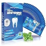 Bleaching Zähne Teeth Whitening Strips: Professionelle Zahnaufhellung – 21 Anwendungen 42 Rapid White Bleaching Strips, Zahnschonend (42 count (Pack of 1), Mint)
