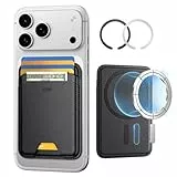 ESR für MagSafe Wallet, 5 Karten Halter, RFID Schutz, iPhone Wallet mit 3200g Magnetstärke, Veganes Leder, für iPhone 17/16/15/14/13/12 Serie und Ausgewählte Samsung Geräte, Nicht für mini, Schwarz