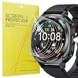 Blueshaweu Schutzfolie Kompatibel mit TIMU Smartwatch Herren 1,45 Zoll S90, HD klar Flexible TPU Displayschutzfolie [6 Stück] Kompatibel für TIMU S90 Smartwatch (Transparenz)