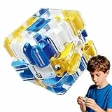 Großes Labyrinth 3D Puzzle Würfel, 3D Puzzles Maze Cube, 2-in-1 Kugellabyrinth Zauberwürfel Spielzeug, Logik- und Konzentrationsspielzeug für Kinder & Erwachsene (Blau)