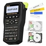 SUPVAN G15M Mini Thermotransfer-Beschriftungsgerät mit 2 Etiketten, Wiederaufladbares Etikettiergerät, Mindestdruckrand 5 mm, Geeignet für Schrumpfschläuche und Kabel