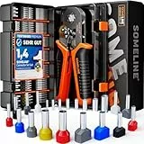 SOMELINE Sechskant Crimpzange Set, 21 Arten [0,25-10mm²] Aderendhülsen Set, Selbsteinstellend Sechskant Aderendhülsenzange - Krimpzange - Crimpzangen - Presszange - Crimp Zange - Elektrowerkzeug Set