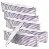 Lewer - Profi Nagelfeilen 50 Stück, 100/180 Körnung, Doppelseitig, Wiederverwendbar, Nagelfeile für Maniküre & Pediküre, Natur- & Kunstnägel, Robust - Grau/Lila
