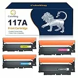 ColorKing Kompatibel für HP 117A Toner Set Toner für HP Color Laser MFP 179fwg 178nwg 150nw 179fnw 178nw 150a W2070A W2071A W2072A W2073A Tonerkartusche (Schwarz Cyan Gelb Magenta 4er-Pack)