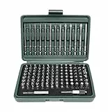 Brüder Mannesmann Bitsatz 113-tlg., S2-Stahl, Kreuzschlitz-, Torx- und Schlitz-Bits, Akkuschrauber-kompatibel, Kunststoffkassette, ideal für Heimwerker und Reparaturen | M29830