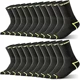HELDENWERK 10 Paar Arbeitssocken Herren Premium | Verstärkte Arbeitsstrümpfe aus atmungsaktiver Baumwolle | Robuste Work Socks mit Komfortbund
