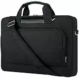 DOMISO Laptop-Hülle mit Großer Kapazität, Umhängetasche, Kompatibel mit 17-17,3 Zoll Dell XPS/Inspiron 17 / HP Gaming Pavilion 17 / Chromebook 317, Schwarz