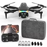 F417 Mini Drohne mit Kamera 1080P HD 90°Elektrisch Schwenkbare Linse RGB LED für Drohn Adult Anfänger,Drohne FPV Übertragung Schwerkraftgestensteuerung Kopfloser Modus Höhenhaltung,Wegpunktflug