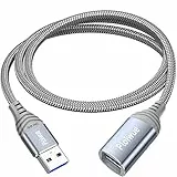 Ploiwue USB 3.0 Extension Kabel 3M Male to Female Nylon Braided Expansion Kabel Suitable for Hard Drives scanners Card Readers Keyboards Printers Supporting 5G BPS high-Speed Data Transmission