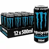 Monster Energy Zero Sugar - koffeinhaltiger Energy Drink mit klassischem Monster-Geschmack - ohne Zucker - in praktischen Einweg Dosen (12 x 500 ml)