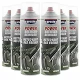 presto POWER Bremsenreiniger, kraftvoller Öl- und Fettentferner, säurefrei, sprühstark, rückstandsfrei, für Motoren, Maschinen, vielseitige Anwendungen, 500 ml