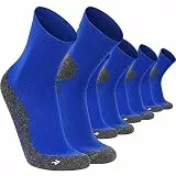 gipfelsport Laufsocken mit Polsterung - Running & Fitness Socks I Socken zum Laufen & Joggen für Herren und Damen I 4xPaar I blau I Größe 42-44