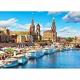 HUADADA Puzzle 1000 Teile für Erwachsene und Kinder, Impossible Game, Puzzles-Geschenk, Clevere Rätsel, Puzzles Farbenfrohes, Puzzle mit Dresden-Motiv