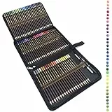 YJYHART 72 Buntstifte Set mit Premium Zipper federtasche,Professionell Zeichnen Bleistifte Art Set inklusive federtasche,farbstift und Zubehör,Profi Stifte-Set für Malbücher für Erwachsene