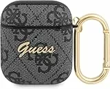 Guess GUA24GSMK Hülle für AirPods grau 4G Script Metal Collection