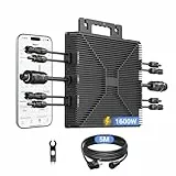 LIONSHEE Mikrowechselrichter 1600W, Wechselrichter Balkonkraftwerk mit WiFi & BT, Plug & Play, 5M AC-Kabel, PV-Wechselrichter, MPPT Integrierter