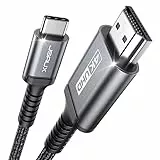 JSAUX USB C auf HDMI Kabel 1M, USB Typ C zu HDMI 4K@60Hz (kompatibel mit 4K@30Hz) UHD Kabel für Thunderbolt 3, iPhone 17/16 Pro/15, MacBook Pro/Air 2018, iPad Pro, Galaxy S25/S24/S10/S9, Surface Book