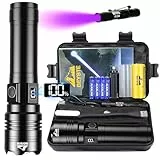 BEYSTE Taschenlampe LED Aufladbar 500,000 Lumen, LED Taschenlampe Extrem Hell Batteriebetrieben, Sehr Helle Taktische Taschenlampe Aufladbar USB, Starke Taschenlampen Wasserdicht For Outdoor NotfäLle