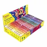 Jovi Plastilin, leicht formbare Modelliermasse für Kinder ab 2 Jahren, 30 Stangen, 15 x 2 Farben, je 50g