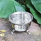 ZLXCAOB Outdoor Mini tragbare runde Edelstahlöfen Camping Stativ Holzfeuerofen Holzöfen