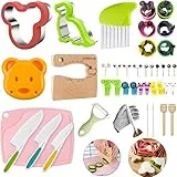 LETTO & TAILOR Kindermesser und Brotausstechformen Kinder Set 41-teiliges, Ausstecher Brot und Gemüse Kinder, Keks, Obst, Sandwich, Gemüseschneider Set, Micky Dinosaurier Form