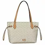 Gabor bags Barina Damen Shopper Umhängetasche Reißverschluss Groß Weiß