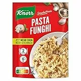 Knorr Spaghetteria Nudel-Fertiggericht Pasta Funghi leckeres Nudelgericht fertig in 6 Minuten 2 Portionen (10 Stück)
