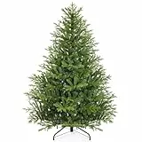 Yorbay Weihnachtsbaum Künstlich 180 cm: PE & PVC künstlicher Tannenbaum Künstlich mit Eisenständer für Weihnachten-Dekoration, Geeignet als Dekoration für Zuhause, Büro und Geschäft