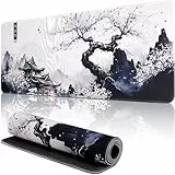 WXMMZCDB Japanische Kirschblüten Mauspad, Großes Gaming-Laptop-Mauspad,große Matte, langes, Anime Gaming Tastatur Matte, (800 × 300 × 3 MM) utschfeste Gummibasis