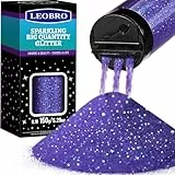 LEOBRO Violetter Glitzer, 150 g, schillerndes violettes feines Glitzerpulver für Handwerk, Becher, Kerzen, DIY-Kunst und Handwerk