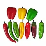 WINOMO 10 Stücke Künstliche Pfeffer Chili Dekoration Gefälschte Früchte Obst