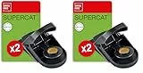 SWISSINNO Mausefalle SuperCat | Effizient + Wiederverwendbar mit Erdnussbutter-Köder | Sofortiges Fangen + Töten | Verwendung im Innen- und Außenbereich | 2X Fallen (Packung mit 2)