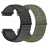 Vodtian 24mm Nylon Armband Kompatibel mit Suunto 9/9 Baro/9 Titanium/9 GPS/Suunto 7/D5/ Spartan Sport/Traverse 24mm/Ticwatch Pro 5/Fossil Q Machine Hybrid/Nate Hybrid, Uhrenarmband für Damen Herren
