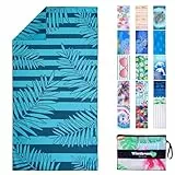 Winthome Strandtuch Wendbar, Strand Handtücher Groß 180x90cm, Mikrofaser Schnelltrocknend Leicht, Badetuch Sandfrei, für Damen Herren Reise Urlaub Schwimmen Sauna Yoga (1 Pack)