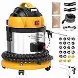 AUTOOL HTS558 Strahlgeräte Nussschalen Strahlgerät, Automotor-Einlassventil-Reinigungsmaschine 220V Walnuss-Sand-Motor-Kohlenstoff-Reiniger mit 23 Adaptern (Europäischer Standard)