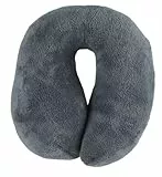 Walser Travelmaid Nackenrolle Reisekissen Nackenkissen für Erwachsene aus weichem Fleece anthrazit