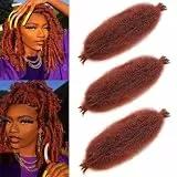 Xtrend 3 Packungen Kupferrot Federndes Afro Twist Häkelhaar 40,6 cm Vorgetrenntes Spring Twist Haar Marley Häkel Flechthaar Für Distressed Weiche Locs Haarverlängerung Für Frauen