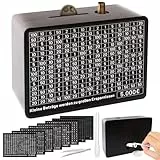 Spardose Holz,Sparbox mit Zahlen, with Ziel,Spardose Zum Ankreuzen,Sparschwein mit Sparziel, Spardosen €500 €1,000 €2,000 €3,000 €5,000 Euro Keine Montage (Schwarz)