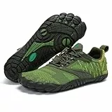 SAGUARO Barfußschuhe Herren Barfuss Schuhe Damen Knit Barfussschuhe rutschfest Zehenschuhe Barfuß Traillaufschuhe Barefoot Shoes Mit Breiter Zehenbox,Free Ⅰ - Barfußschuhe Grün,Gr.43
