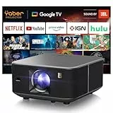 Yaber K3 Smart Beamer 【 Google TV & Sound by JBL】 Tageslicht Beamer mit WiFi 6 & Bluetooth, Handy Projektor für 4k Heimkino & Outdoor, Dolby Audio/Auto-Bildeinstellung, Netflix & 7000+ Apps