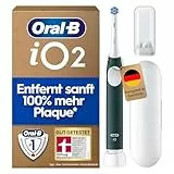 Oral-B iO Series 2 Elektrische Zahnbürste — Electric Toothbrush, Inkl. 1 Aufsteckbürste, Reise-Etui — 3 Putzmodi für Zahnpflege, GUT GETESTET (2,2) von STIFTUNG WARENTEST, Designed by Braun, Grün